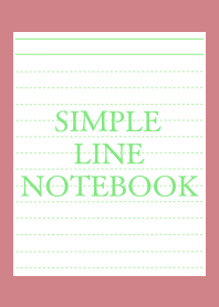SIMPLE GREEN LINE NOTEBOOK-DUSTY RED