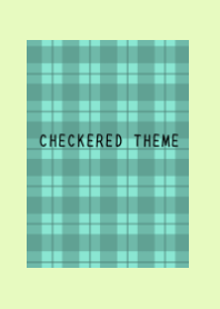 MINT GREEN CHECKERED THEME-YELLOW GREEN