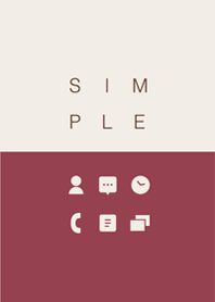 シンプル / ボルドーベージュ