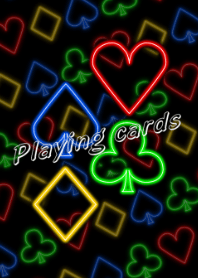 Playing cards -Neon style-