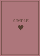 SIMPLE HEART =dusty pinkbrown=