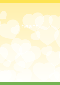 fluffy heart on yellow