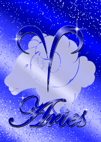 Twelve constellations -Aries2 blue-
