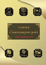 High quality icons-Luxury champagne gold