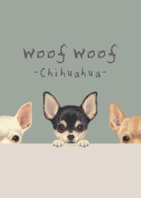 Woof Woof - Chihuahua - GREEN GRAY