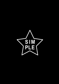 シンプル スター(ホワイト ブラック)