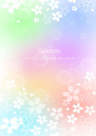 Rainbow cherry blossoms-Sakura-