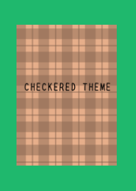 DUSTY ORANGE CHECKERED THEME-GREEN-WHITE