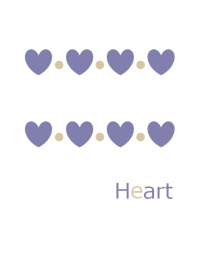 Blue and beige and simple heart from J