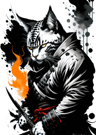 Ink wash cat samurai 97c1c9