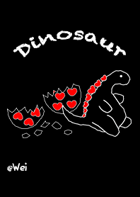 Red heart breed Dinosaur [black]