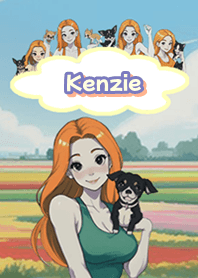 Kenzie with dogs and cats04