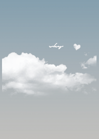 ベージュとくすみブルー : Today's sky