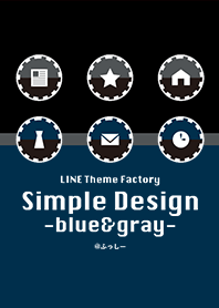 simple design -blue&gray-