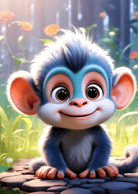 Cute monkey cartoon