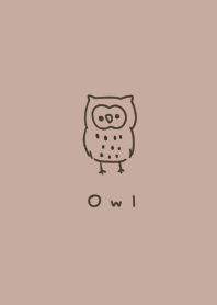 ゆるフクロウとベージュ。
