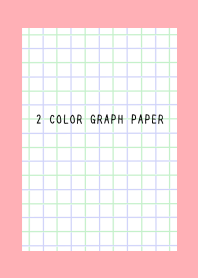 2 COLOR GRAPH PAPER-GREEN&PUR-PINK RED