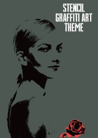Stencil Graffiti ART Lady