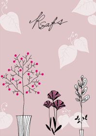 Scandinavian design plant, adult pink.