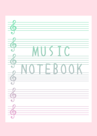 GRADIENT MUSIC NOTEBOOK/STRAWBERRY PINK