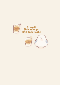 Simple Shimaenaga Iced cafe latte Beige