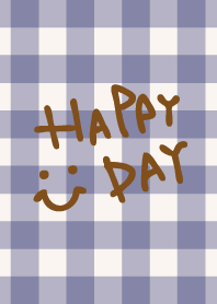 Navy blue gingham check - smile5-