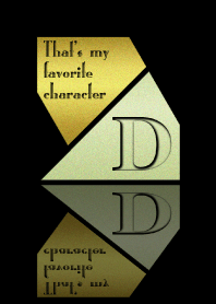 Good fortune Initials 11 "D"