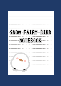 SNOW FAIRY BIRD NOTEBOOK-NAVY BLUE