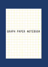 GRAPH PAPER NOTEBOOK/NAVY BLUE/BEIGE