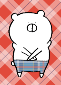 薄い赤チェック！しろくまたろ