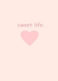 sweet life heart :)baby pink