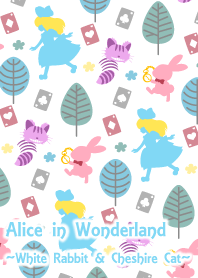 Pattern Alice[White Rabbit & Cheshire] -
