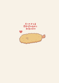 simple fried shrimp heart beige.