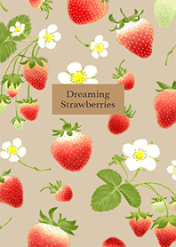 Dreaming Strawberries [Beige]