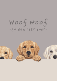 Woof Woof - Golden retriever - GRAY
