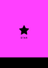 Simple Lucky Star-Black&Neon Pink