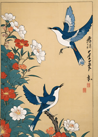 浮世絵 -鳥 34cb0E