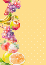 Fruit Time on brown & yellow