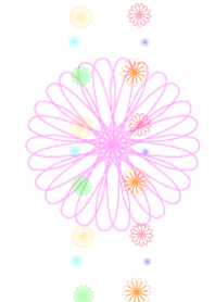 Flowers and lace ribbon -Colorful-