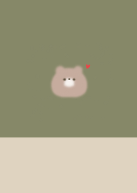 Khaki brown loose fluffy bear g