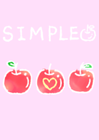 シンプルな水彩りんご