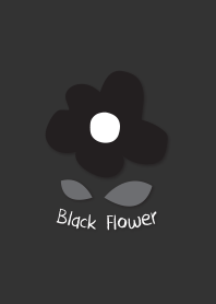 Minimal black flower