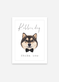 Ribbon dog - Shiba inu - 02 - BLACK