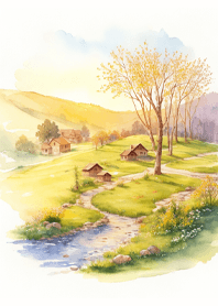 Evening village