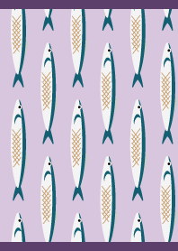 Pacific saury01 on purple
