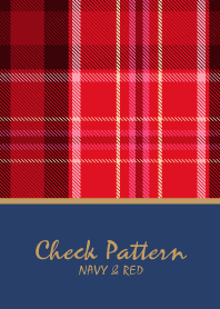 Check Pattern NAVY+RED 6