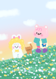 Flower fields and my friends