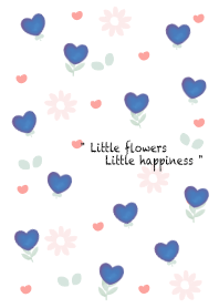 mini blue heart flowers 12