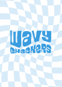 WAVY CHECKERS - BLUE