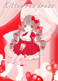 Kitten red dress